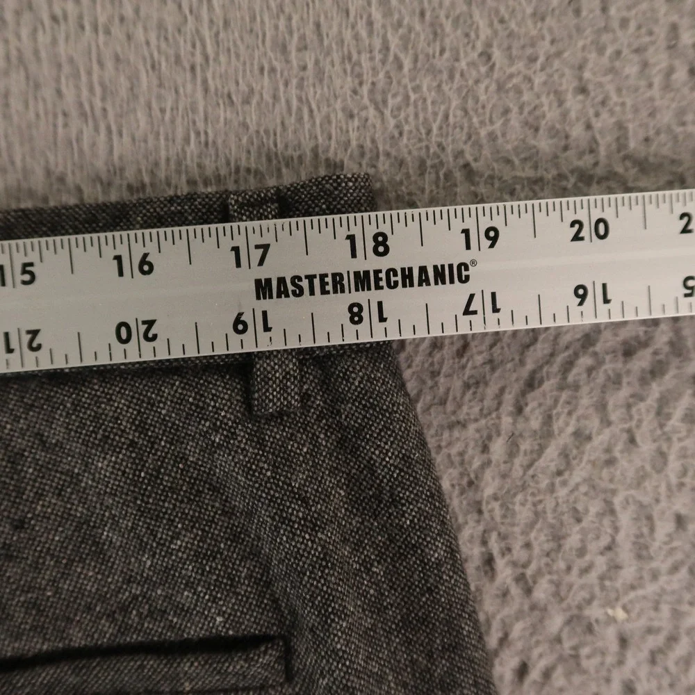 Tweed Pants Mens 34 Gray Heather Wool Polyester Slacks 34x29 - Picture 11 of 13